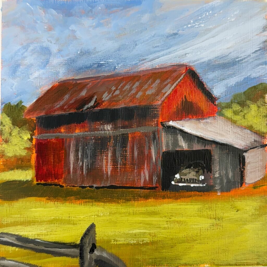 LP Gin's 6x6 Acrylic Painting Challenge 6x6 Week 37 Painting 1024x1024