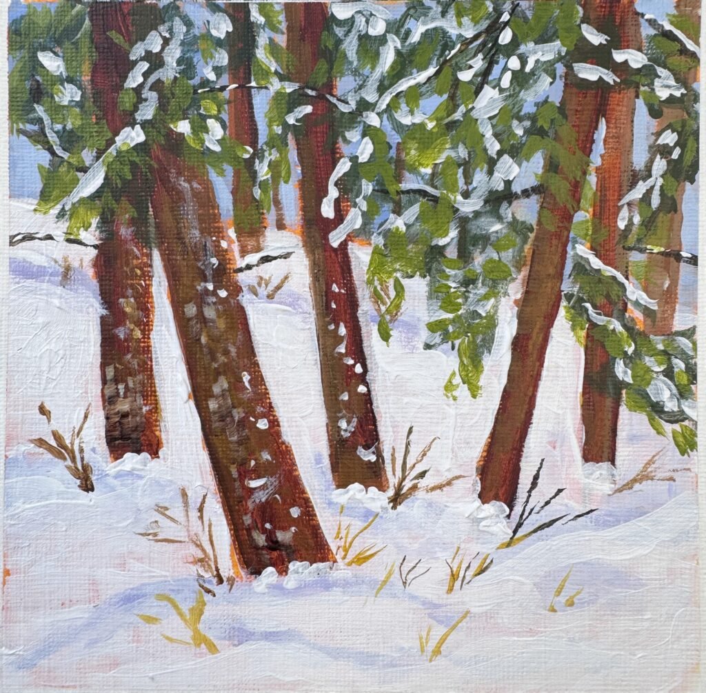 LP Gin's 6x6 Acrylic Painting Challenge Week 2 Painting 1024x1005