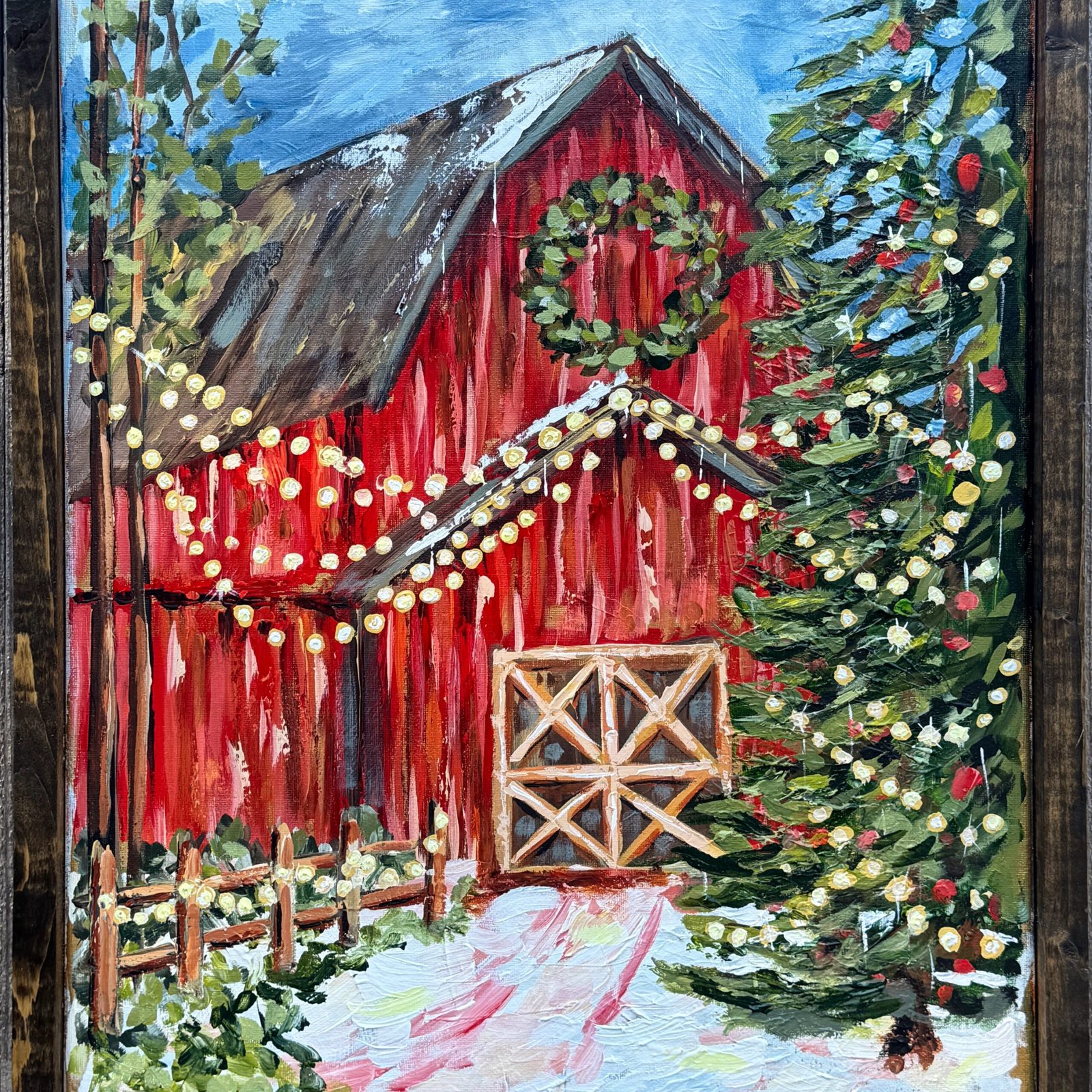 Christmas Barn Party Painting Edited Scaled